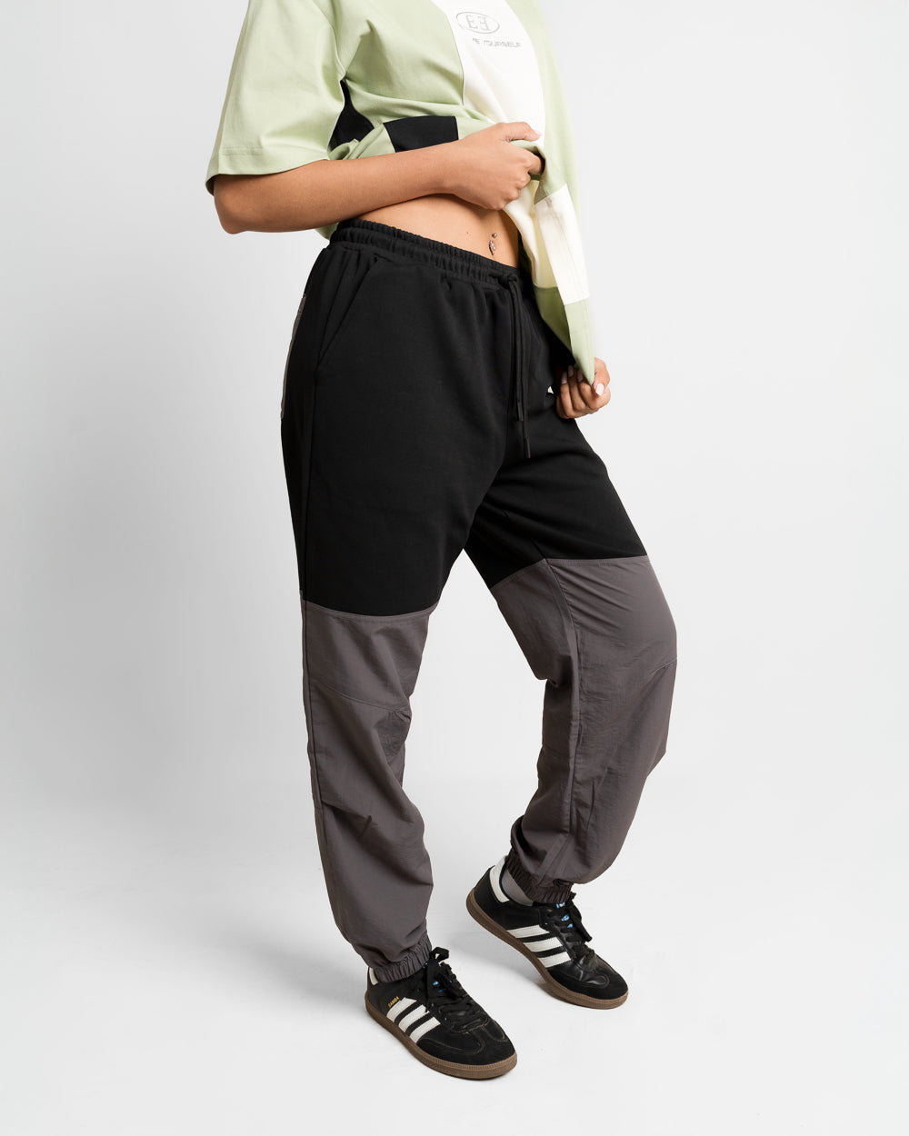 CALISTA BAGGY TWO TONE PANT