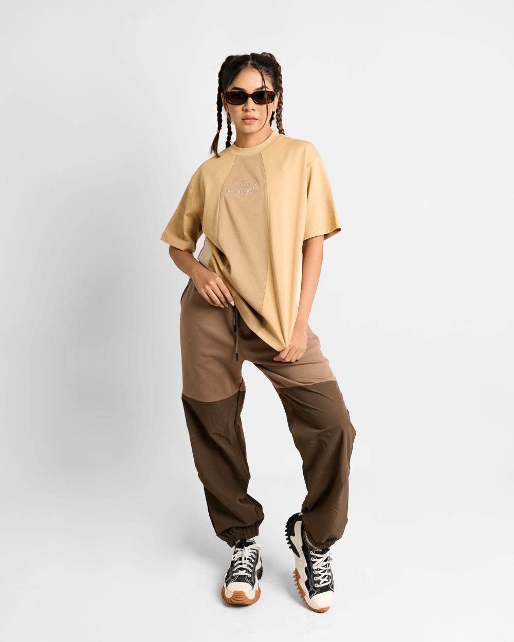 CALISTA BAGGY TWO TONE PANT
