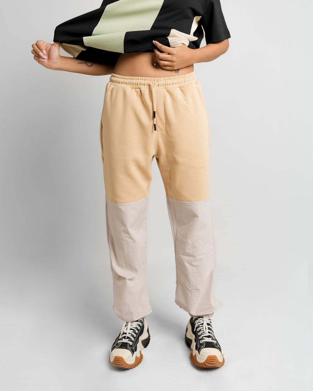 CALISTA BAGGY TWO TONE PANT