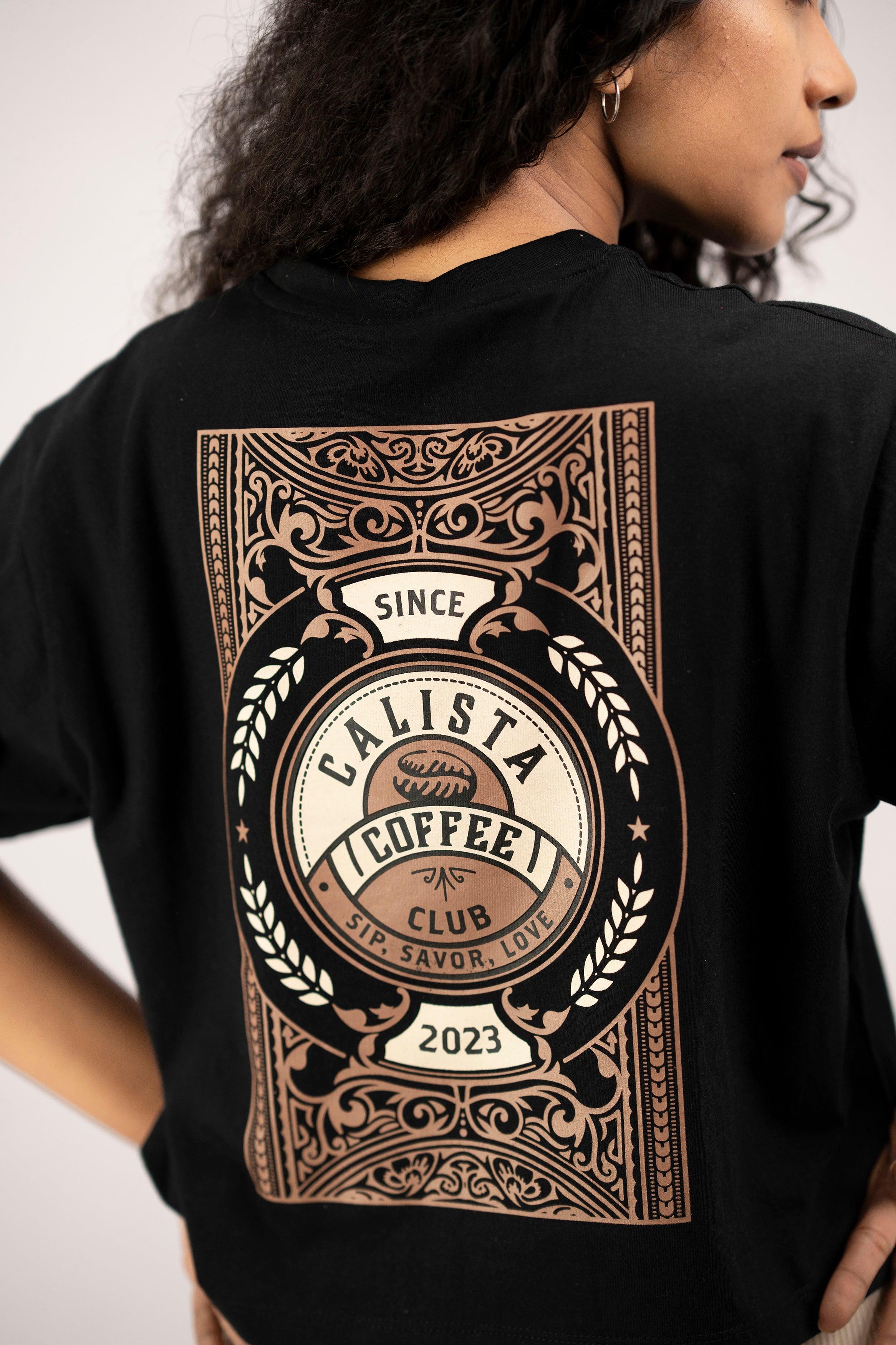 COFFEE CLUB OVERSIZED CROP T