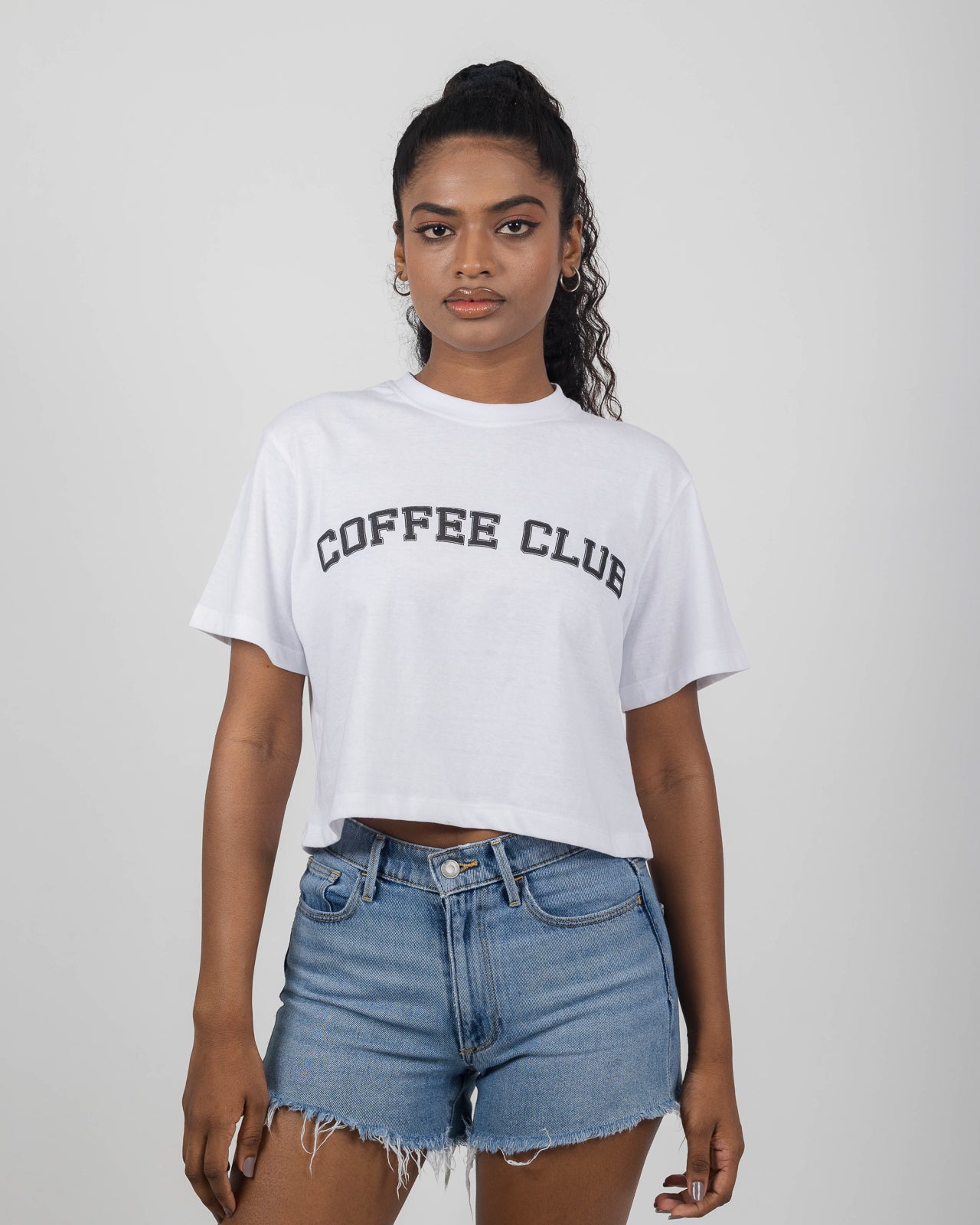 COFFEE CLUB OVERSIZED CROP  T