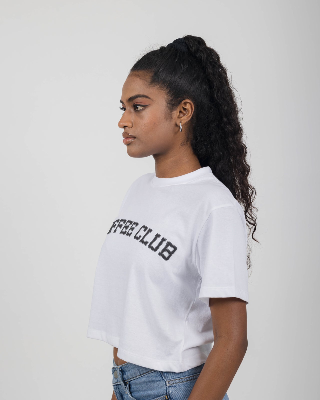 COFFEE CLUB OVERSIZED CROP  T