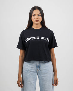 COFFEE CLUB OVERSIZED CROP T