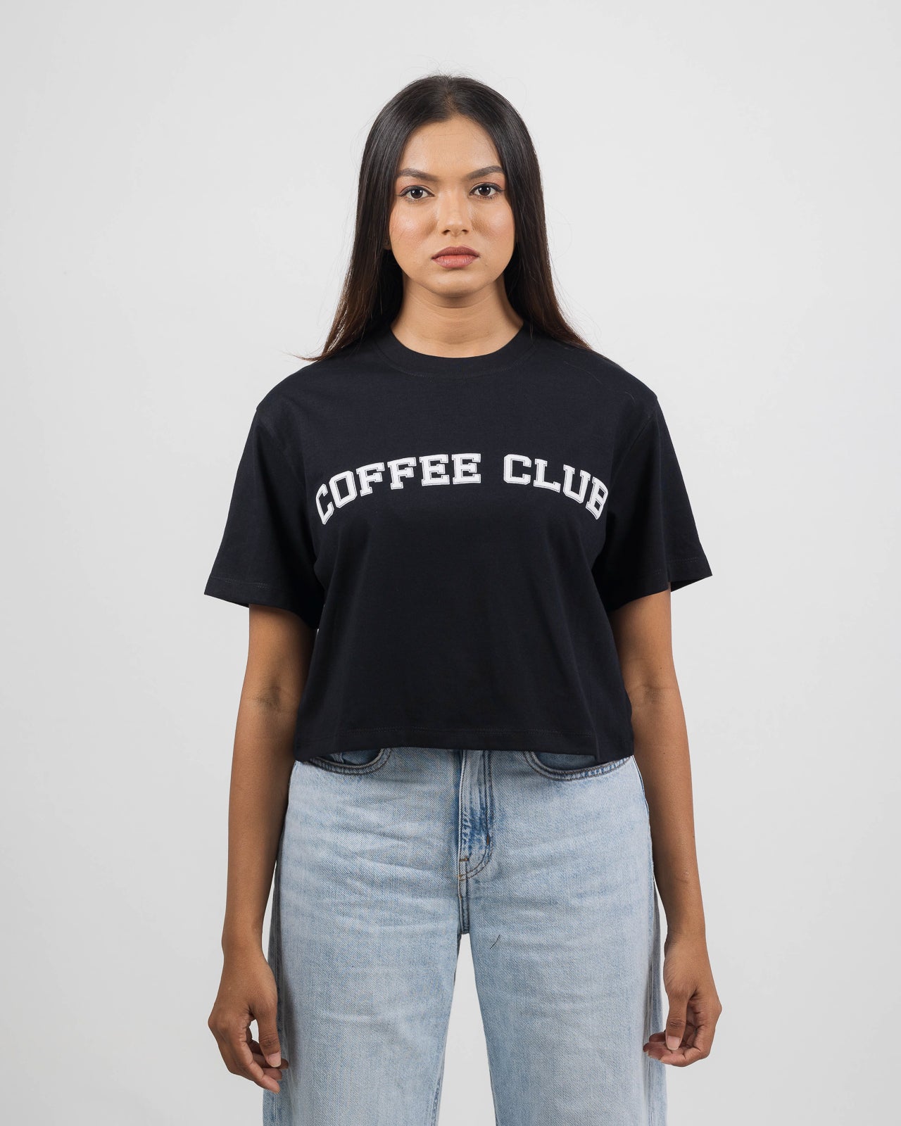 COFFEE CLUB OVERSIZED CROP  T