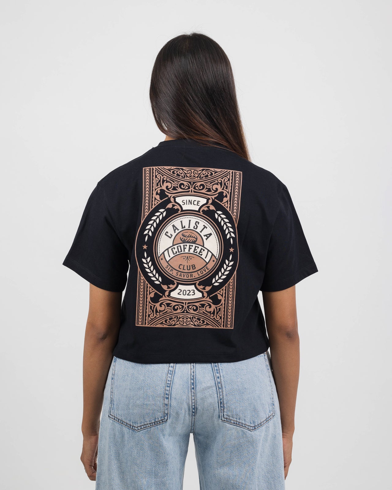 COFFEE CLUB OVERSIZED CROP  T