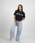 COFFEE CLUB OVERSIZED CROP  T