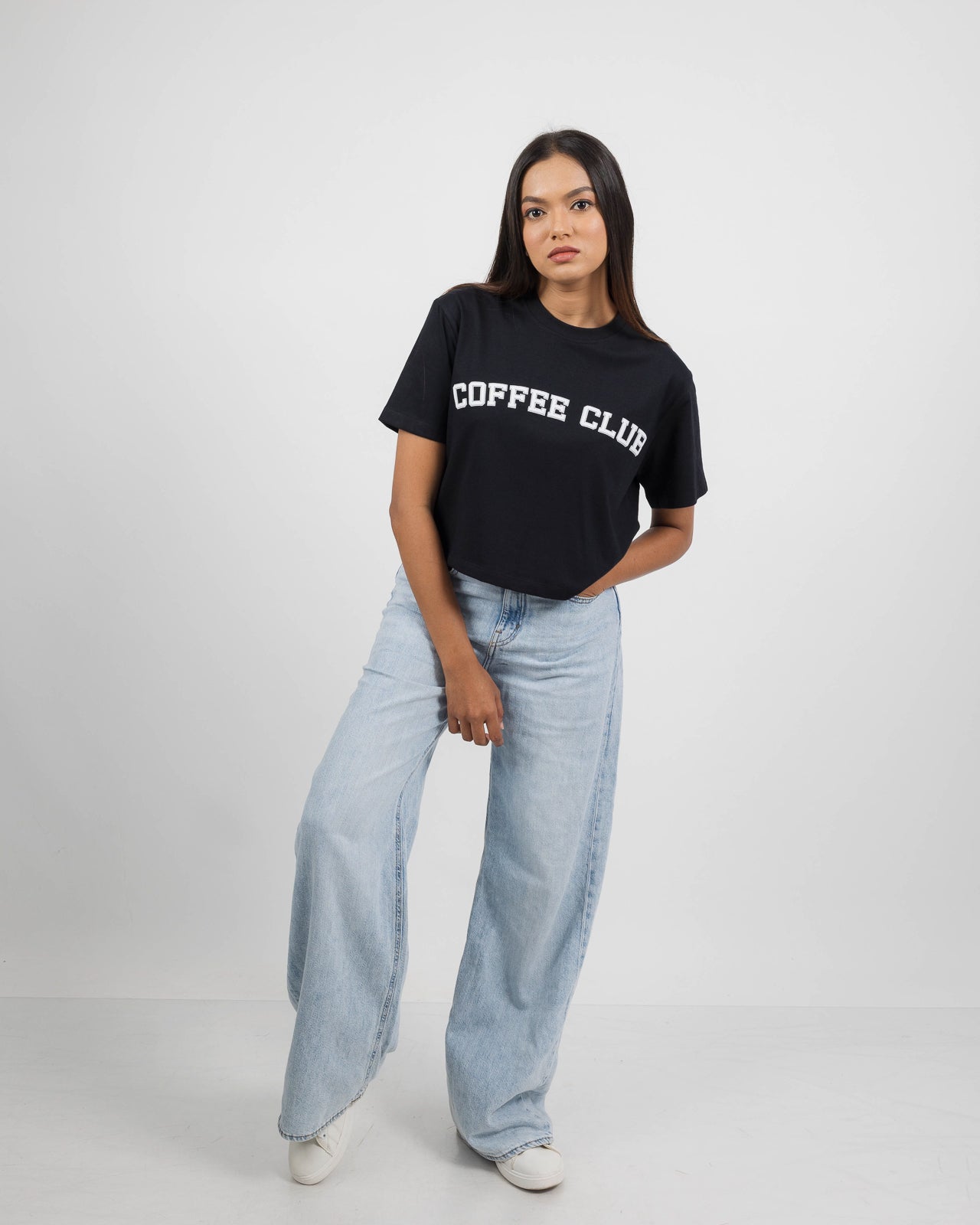 COFFEE CLUB OVERSIZED CROP  T