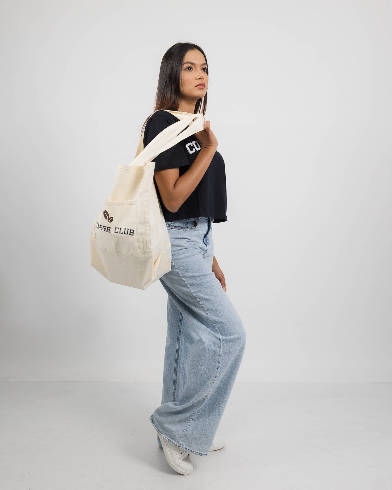 COFFEE CLUB OVERSIZED CROP  T