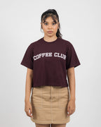 COFFEE CLUB OVERSIZED CROP  T