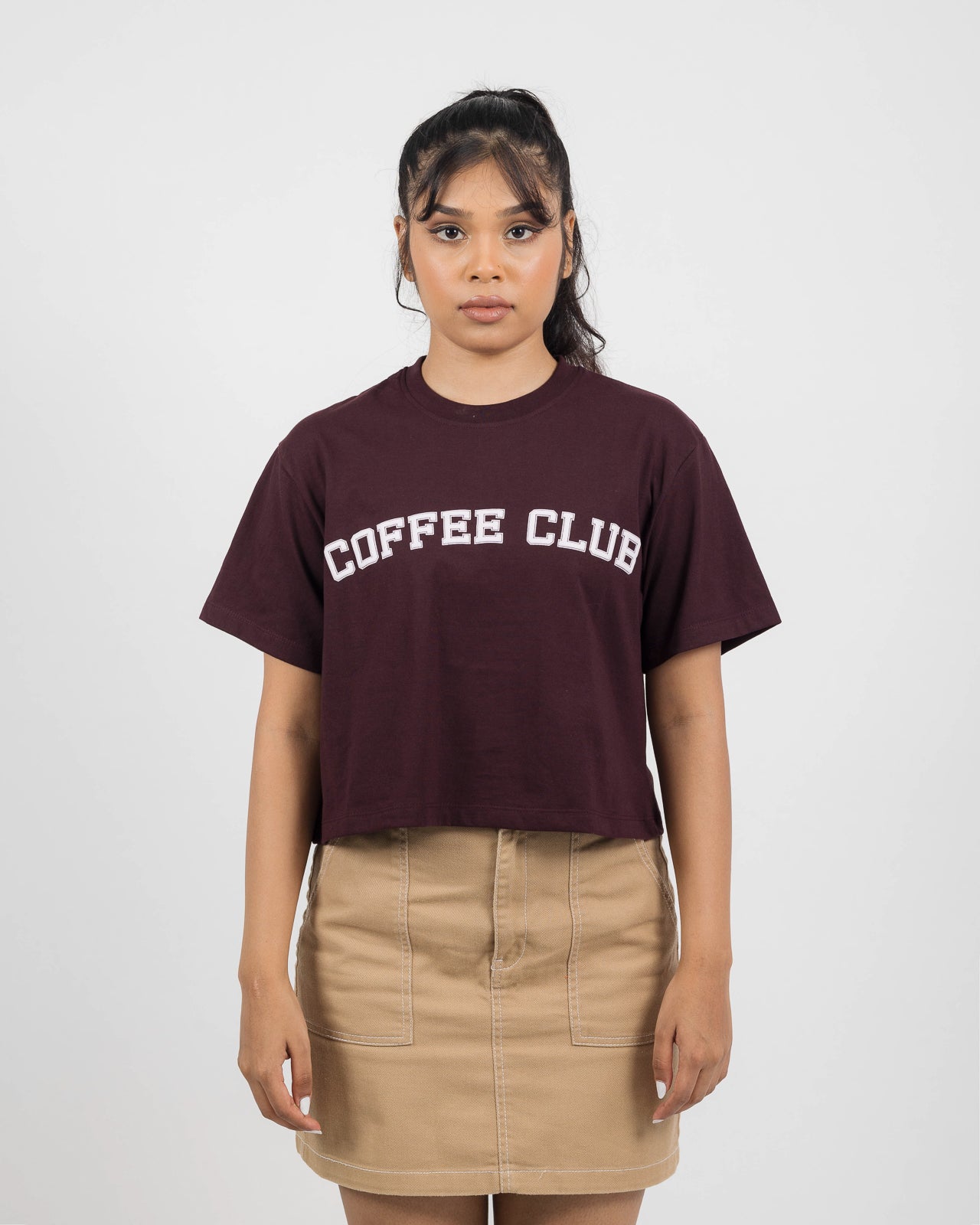 COFFEE CLUB OVERSIZED CROP  T