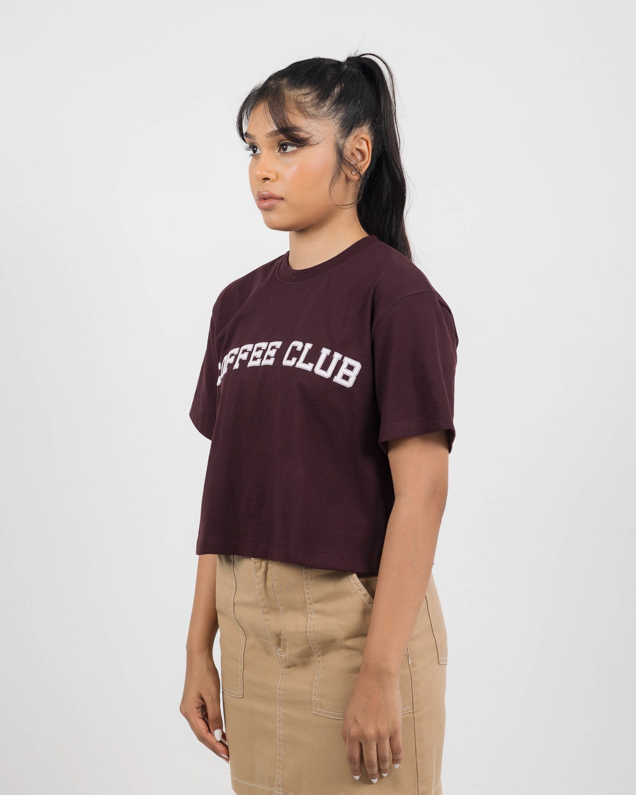 COFFEE CLUB OVERSIZED CROP  T