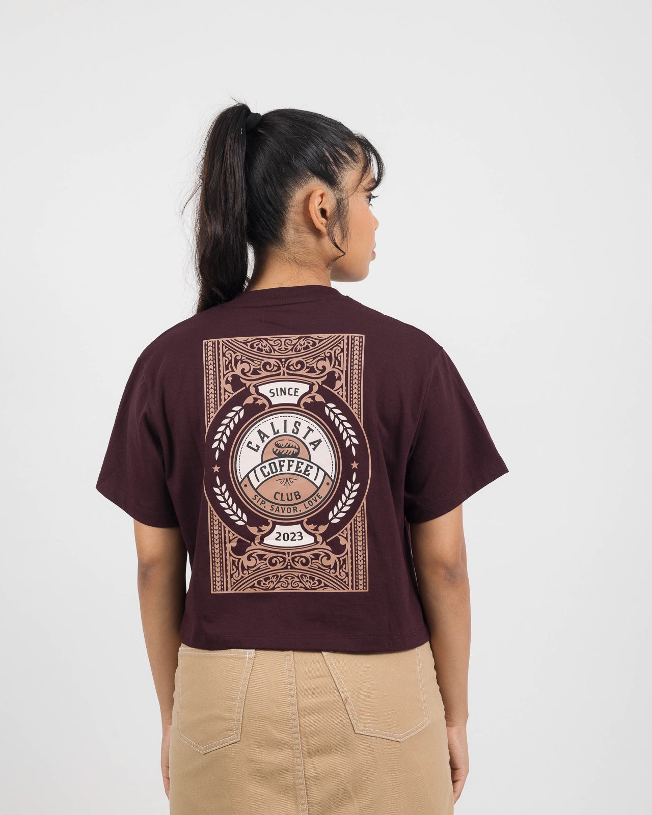 COFFEE CLUB OVERSIZED CROP  T